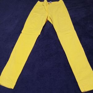 Damaged SWANK brand High Rise Women Jeans - Bright Yellow